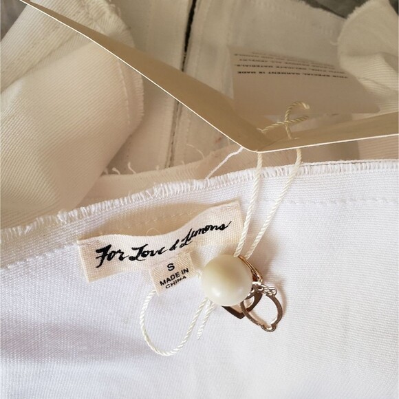 For Love And Lemons Cropped Cotton/Spandex Cropped Top Blouse Women's Small - Picture 6 of 10